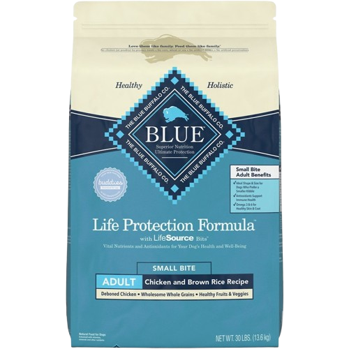Blue Buffalo Life Protection Natural Small Bites Chicken & Brown Rice Recipe Adult Dry Dog Food - 30 lb