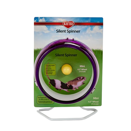 Kaytee Small Animal Silent Spinner Wheel Mini 4.5 Inch (assorted colors)