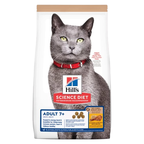 Hill's Science Diet Senior 7+ No Corn, Wheat, Soy Chicken Senior Dry Cat Food - 3.5 lb