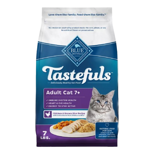 Blue Buffalo Healthy Aging Natural Chicken & Brown Rice Mature Dry Cat Food - 7 lb