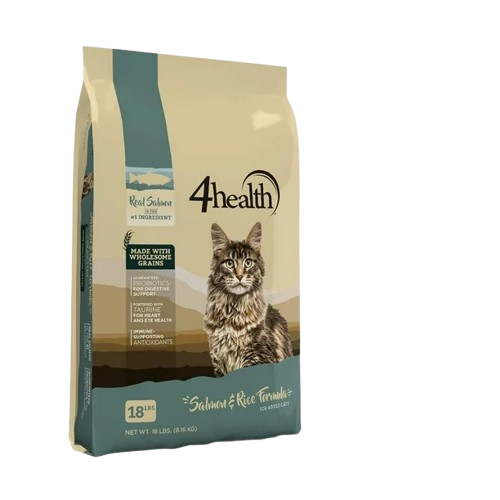 4health with Wholesome Grains Salmon & Rice Formula Dry Cat Food, 9822