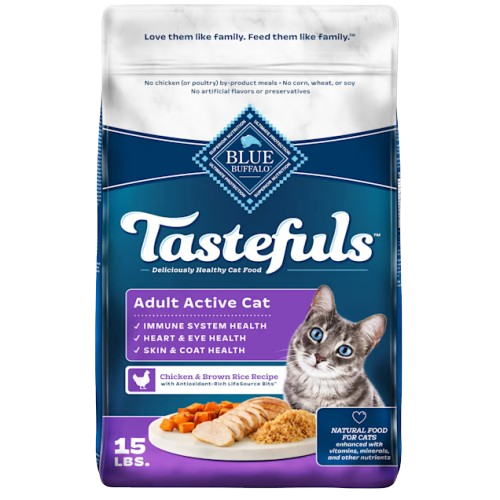Blue Buffalo Healthy Living Adult Chicken and Brown Rice Recipe Dry Cat Food - 15 lb