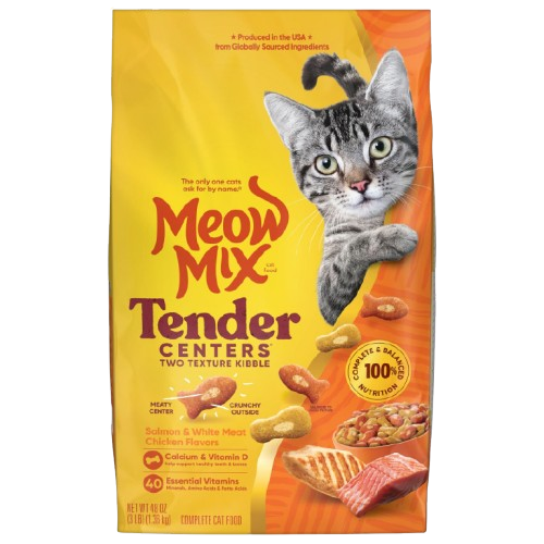 Meow Mix Tender Salmon and White Meat Chicken Flavors Dry Cat Food - 13.5 lb