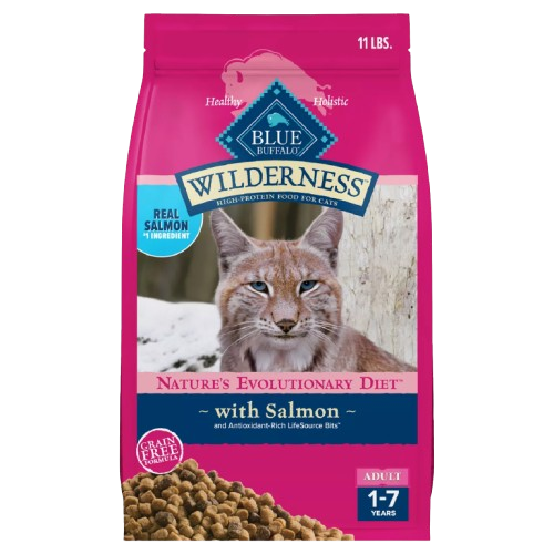 Blue Buffalo Wilderness Grain Free Salmon High Protein Recipe Dry Cat Food - 5 lb