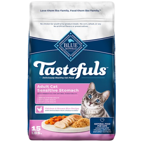 Blue Buffalo Sensitive Stomach Natural Chicken & Brown Rice Dry Cat Food - 7 lb