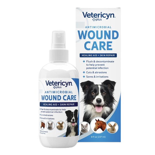 Vetericyn Plus Antimicrobial All Animal Wound Care Spray, 8-ounce