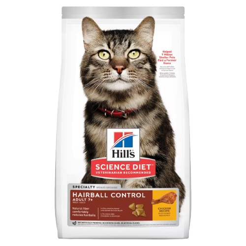 Hill's Science Diet Adult 7 Plus Hairball Control Chicken Recipe Dry Cat Food - 15.5 lb