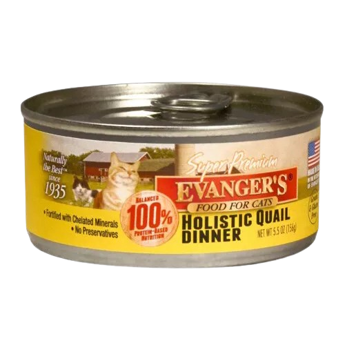 Evangers Super Premium Holistic Quail Dinner Canned Cat Food