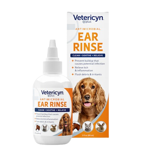 Vetericyn Plus Antimicrobial Ear Rinse for Dogs & Cats, 3-ounce