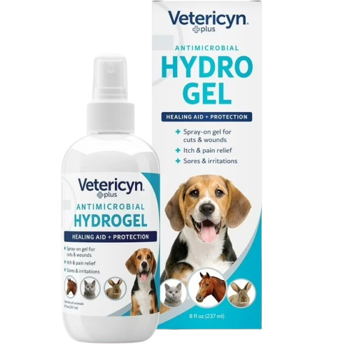 Vetericyn Plus Antimicrobial All Animal Wound Care Hydrogel Spray, 8-ounce