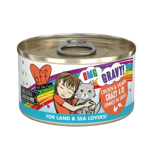 Weruva BFF Oh My Gravy Crazy 4 U Grain Free Chicken & Salmon in Gravy Canned Cat Food