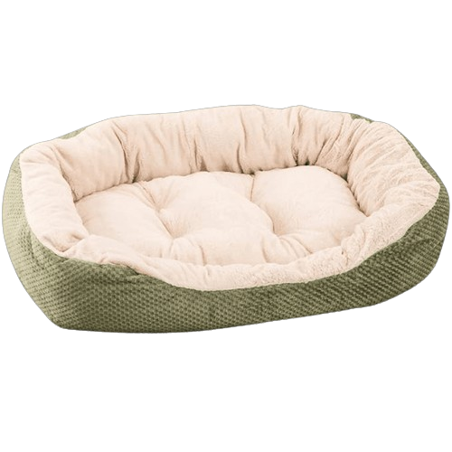 Sleep Zone Checkerboard Napper Cuddler Dog Bed, 31 inch Sage
