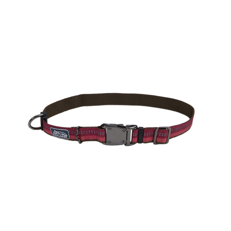 K9 Explorer® Reflective Adjustable Dog Collar, Berry Large
